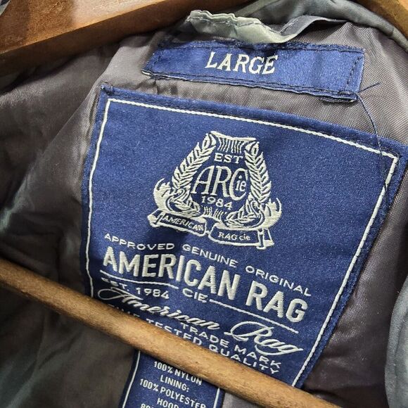 American Rag Vest Mens Large Camo Puffer Green Woodland Synthetic Insulated - Picture 3 of 9